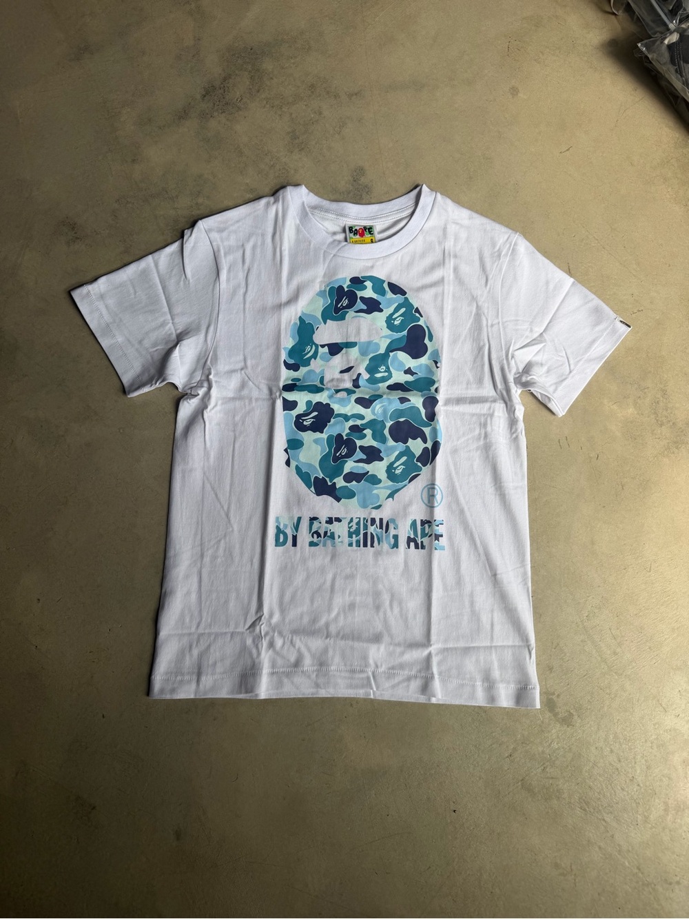 White Blue Camo Bape T Shirt